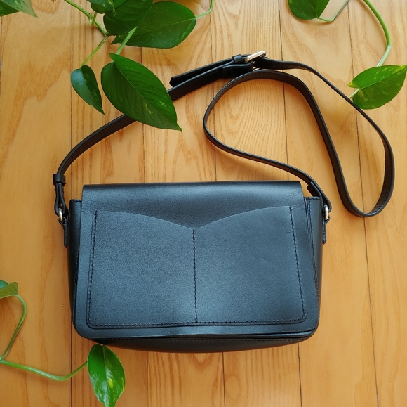Zara Handbags - 🌿 Zara - Black leather crossbody bag